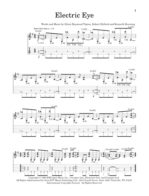 Electric Eye - Judas Priest (School of Rock - Guitar Tab)