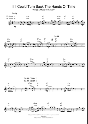 R-Kelly - If I Could Turn Back The Hands Of Time Sheet Music with