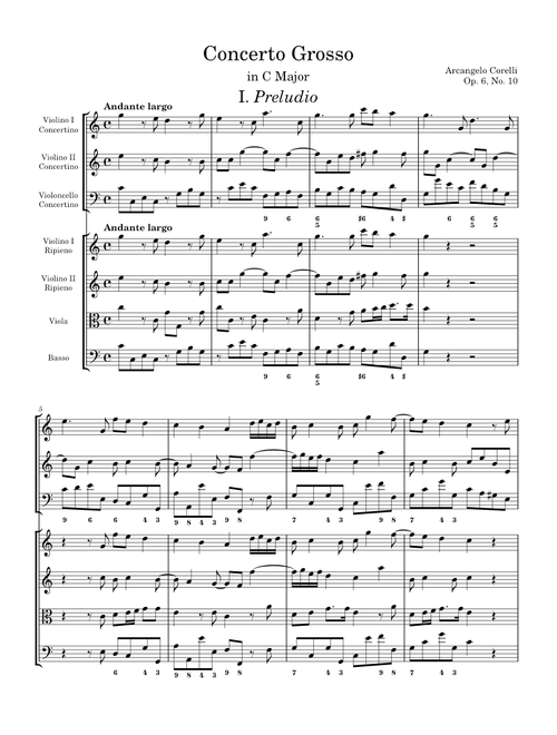 Concerto Grosso No. 10 in C Major - A. Corelli, Op. 6, No. 10