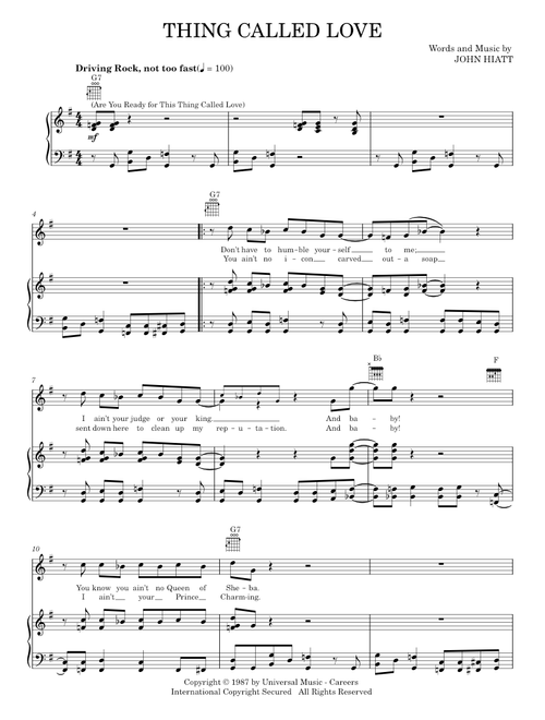 Thing called love - Bonnie Raitt (Piano-Vocal-Guitar)
