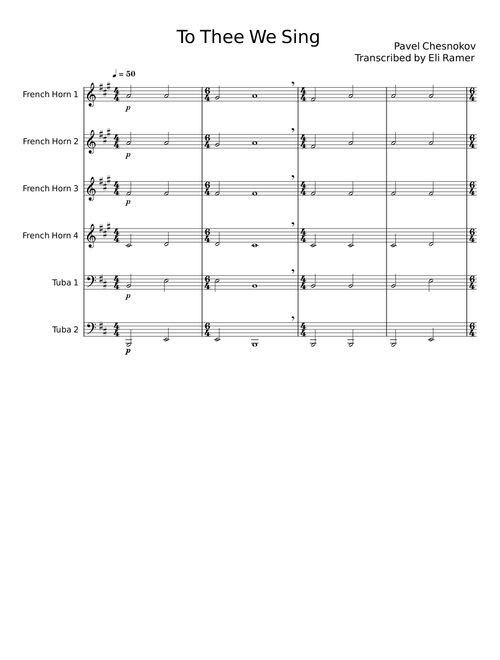 To Thee We Sing - Pavel Chesnokov