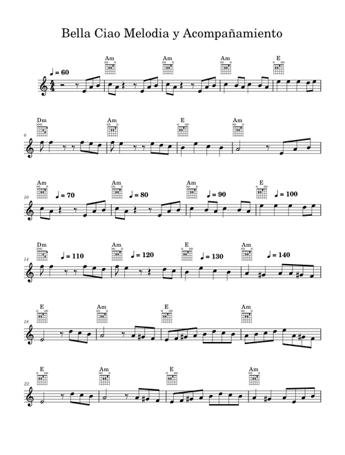 Bella ciao – Goran Bregovic Bella Ciao Completa Lam acompañamiento