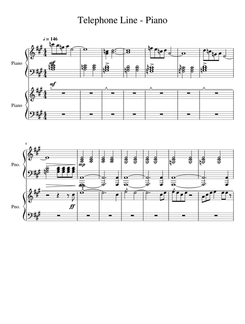 Telephone Line - Piano