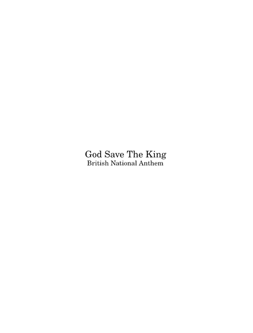God Save the King!