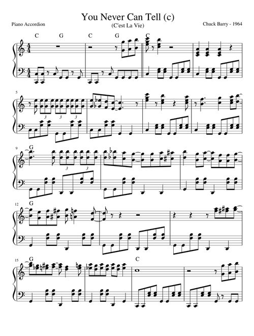 You Never Can Tell (C)- PianoAccordion