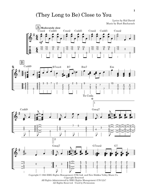 (They Long To Be) Close To You - Carpenters (Easy Ukulele (with Tab))