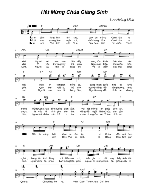 HÁT MỪNG CHÚA GIÁNG SINH – Lưu Hoàng Minh