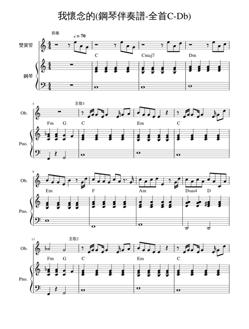 國語金曲sheet music by anpingch@org | Play, print, and