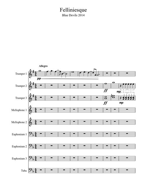 Blue Devils 2014 - Felliniesque Transcription