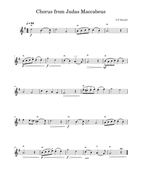 Chorus from Judas Maccabeus (Violín)