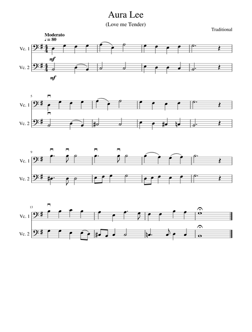 Traditional - Aura Lee (Love Me Tender)
