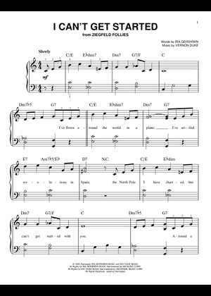 ボーカル フィーチャー　ビッグバンド譜面：I Can't Get Started Play Official version of I Can't Get Started With You Sheet Music