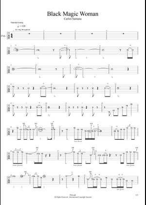 Black Magic Woman Sheet Music for Bass guitar (Solo) | MuseScore.com