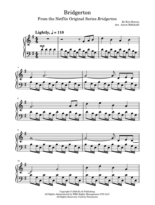 Bridgerton Theme (Arr. Aaron Makikalli) - Kris Bowers (Piano Solo)