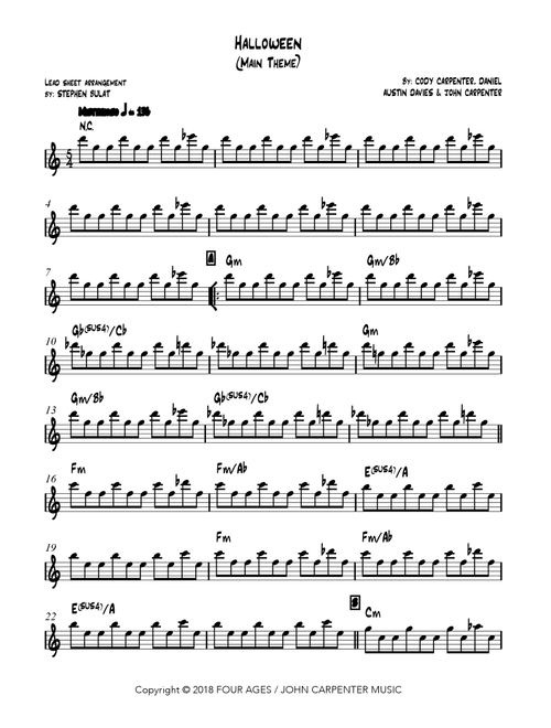 Halloween Theme (Arr. Stephen Bulat) - John Carpenter (Large Ensemble)