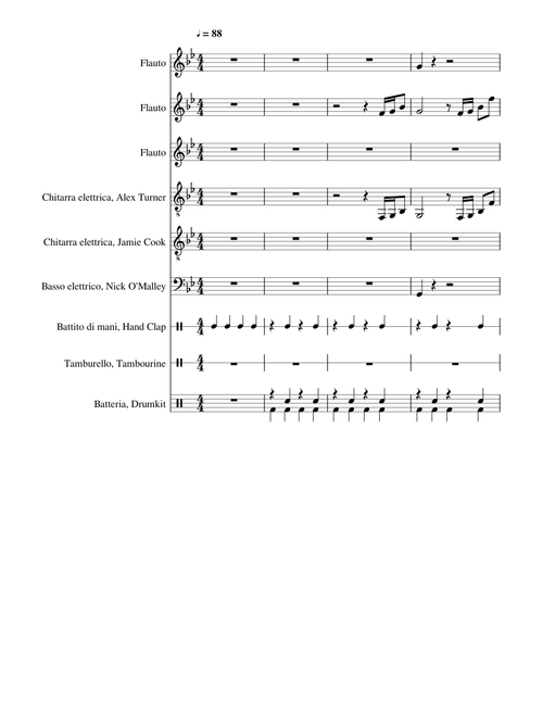 Do i wanna know – Arctic Monkeys (flute trio and mixed ensemble)
