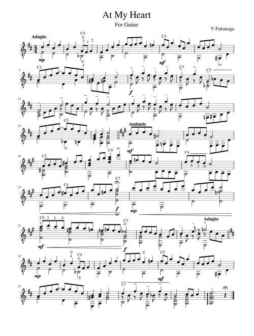 At My Heart For  Guitar / Y-Fukunaga