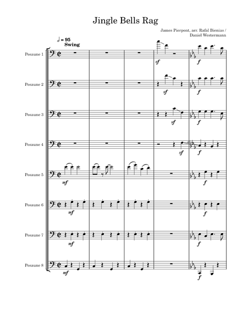 Jingle Bells Rag | Trombone Octet