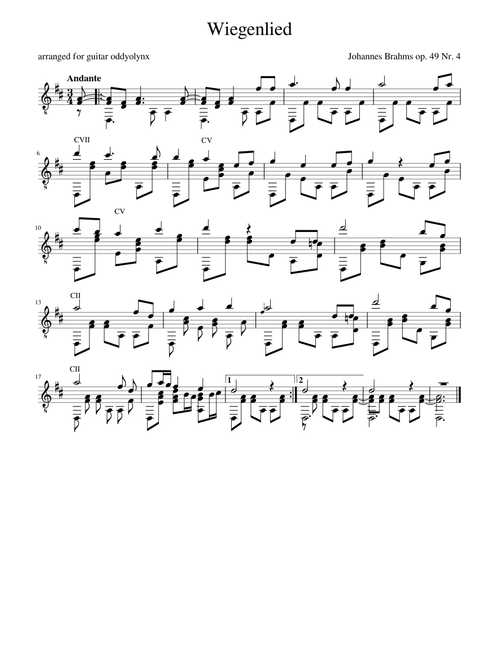 Lullabye – Johannes Brahms