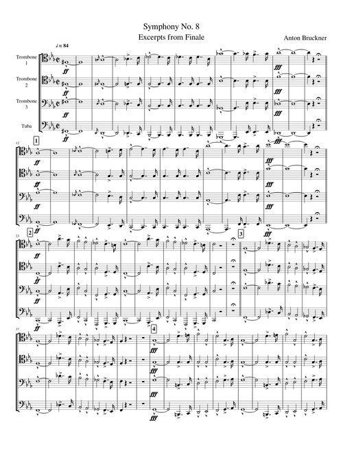 Low Brass Excerpts from Bruckner's 8th