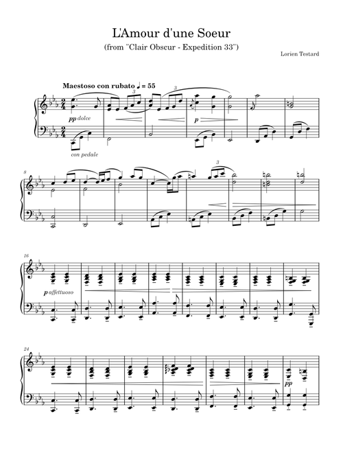 L'Amour d'une Soeur (from Clair Obscur - Expedition 33) - Lorien Testard