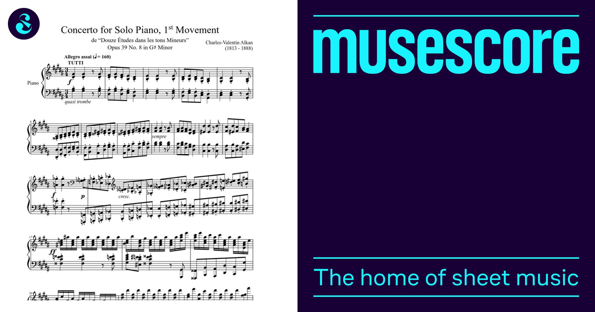 Concerto for Solo Piano, 1st Movement Opus 39 No. 8 in G♯ Minor