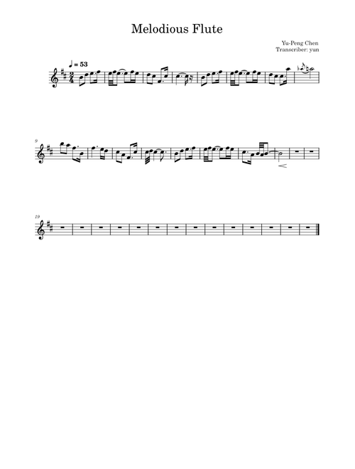 Melodious Flute – Yu-Peng Chen