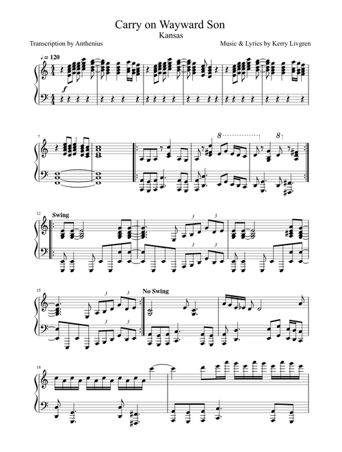 Carry on Wayward Son - Kansas