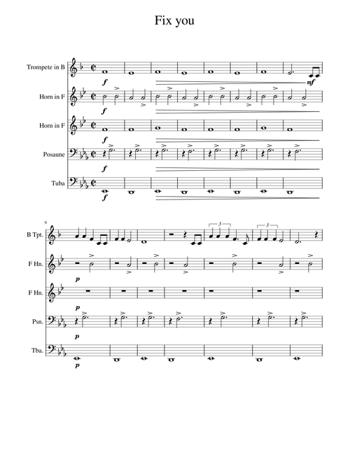 Fix You – Coldplay Fix You Qintett