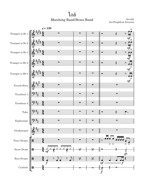 ใกล้ – scrubb  (Brass Band)