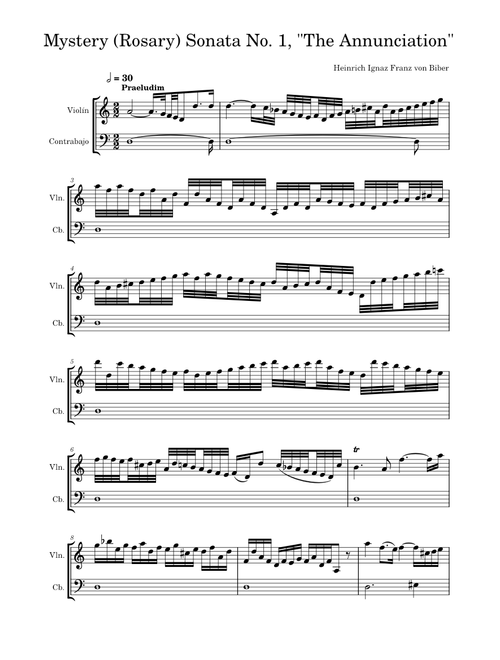 Mystery (Rosary) Sonata No. 1, The Annunciation