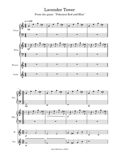 Pokemon - lavender town theme – Misc Computer Games Lavender Tower Theme