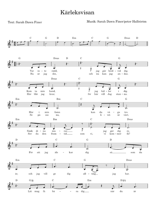 Kärleksvisan - Sarah Dawn Finer