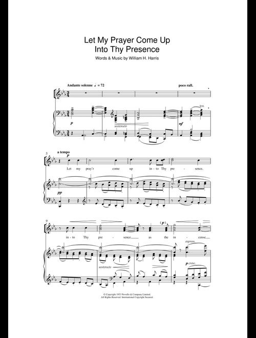 Let My Prayer Come Up Into Thy Presence - William H Harris (Choral, SATB)