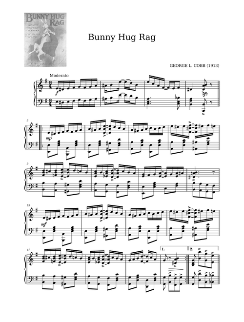 Bunny Hug Rag by George L. Cobb (1913)