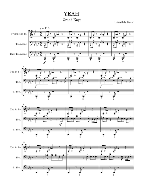 YEAH! - Lil Jon, Ludacris, Usher (Brass Trio)