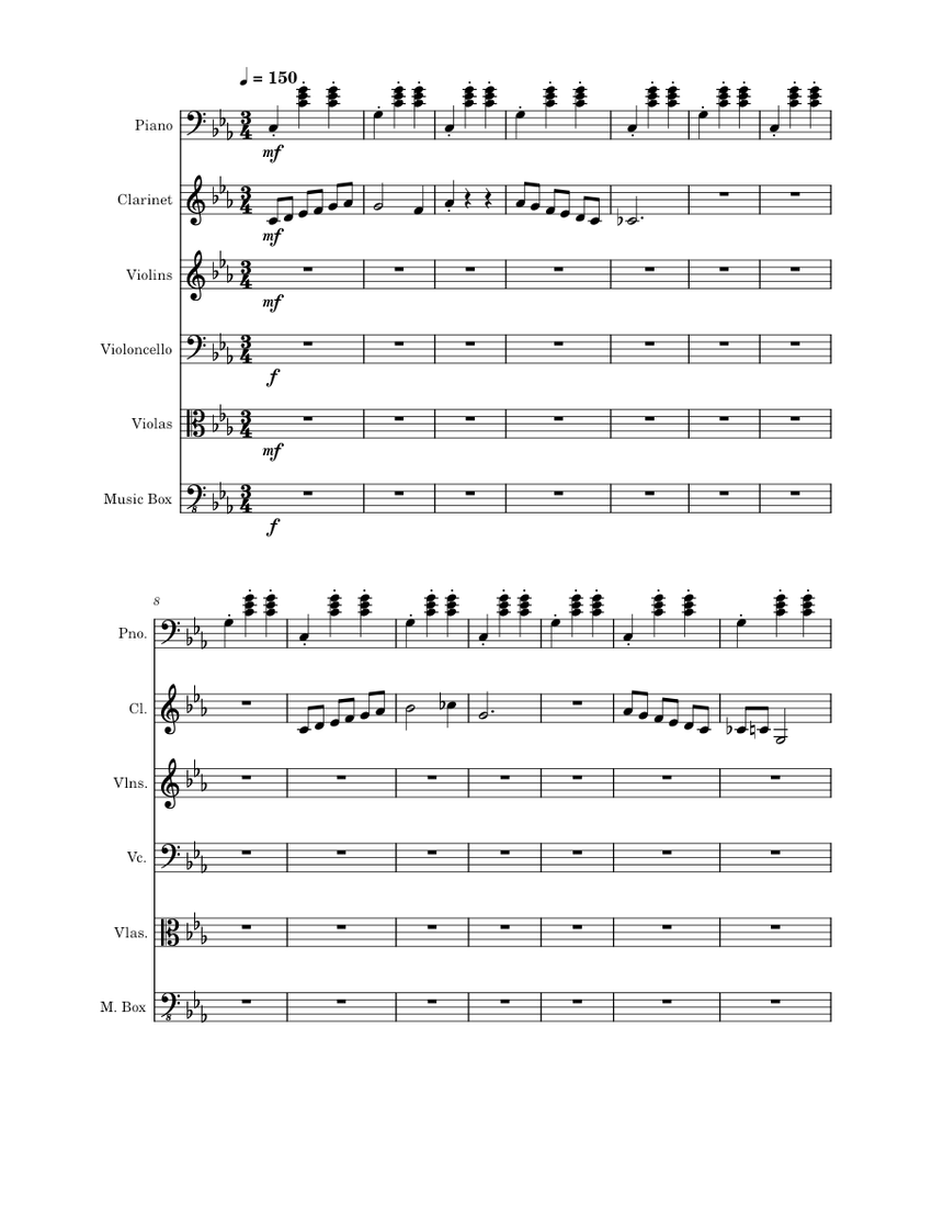 Haunted House Sheet music for Piano, Cello, Strings group, Crotales & more instruments (Piano Sextet) | Musescore.com Haunted House