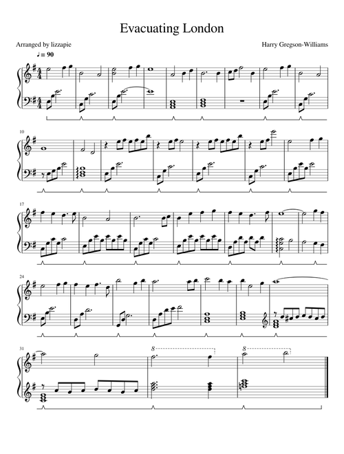 Evacuating London | Easy Piano Arrangement