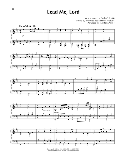 Lead Me, Lord (arr. John Leavitt) - Samuel Sebastian Wesley, Psalm 5:8 4:9 (Piano Solo)