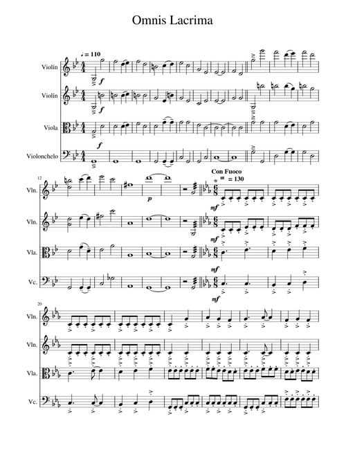 Omnis Lacrima String quartet