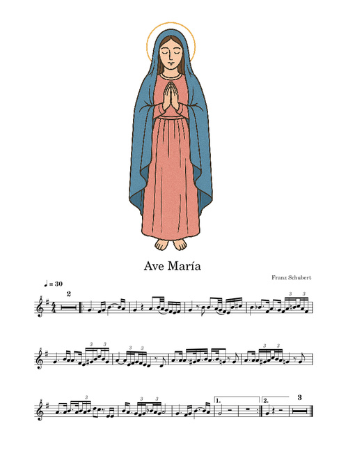 Ave María - Método para Flauta Dulce - Pedro Peña