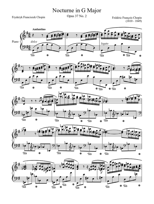 Nocturne Opus 37 No. 2 in G Major