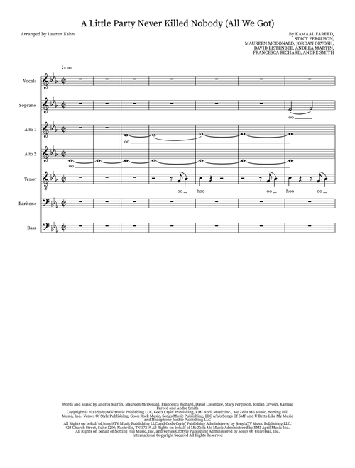 A Little Party Never Killed Nobody (All We Got) (Arr. Lauren Kahn) - Andrea Martin, Stacy Ferguson, Kamaal Fareed (Small Ensemble)