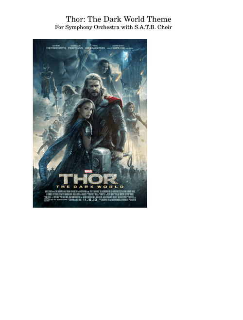 Thor: The Dark World Theme – Brian Tyler/ Arr. Derek Z.