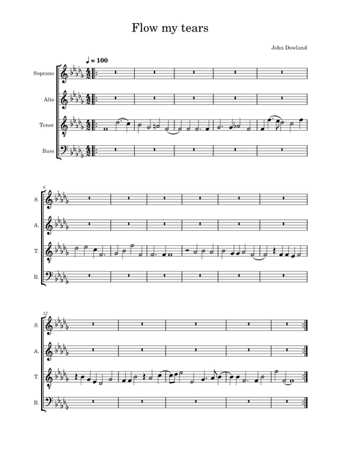 Flow my Tears – John Dowland Flow my tears
