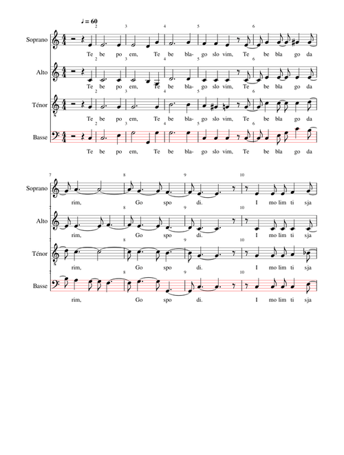 Tebe poem-Basses-Bortniansky