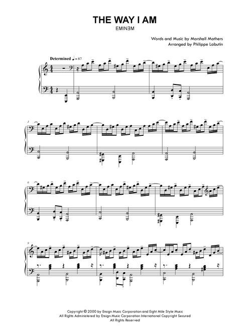 The Way I Am (Arr. Philippe Labutin) - Eminem (Piano Solo)