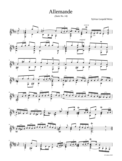 Suite No. 14, 1. Allemande