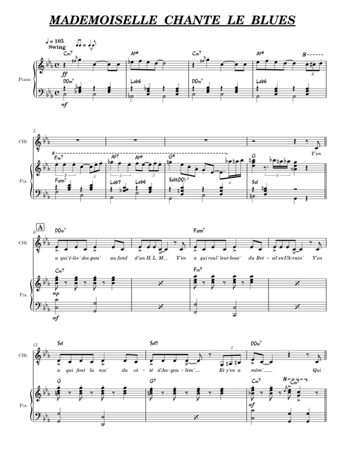 Mademoiselle chante le blues – Patricia Kaas-Didier Barbelivien-Bob Medhi