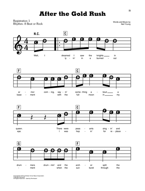 After The Gold Rush - Neil Young (E-Z Play Today)